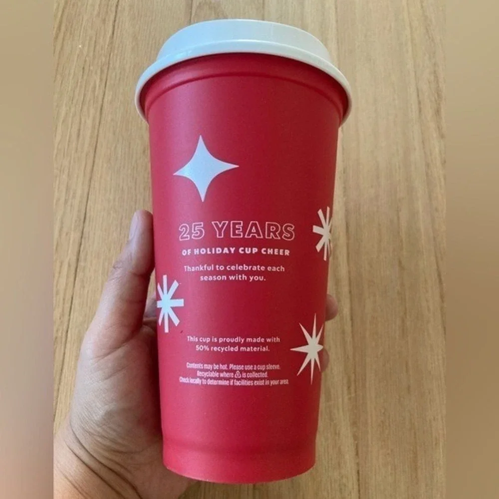 Starbucks 2022 Anniversary Red Mug 16oz Collectible‎ Fandom Coffee Cup Hot Cocoa